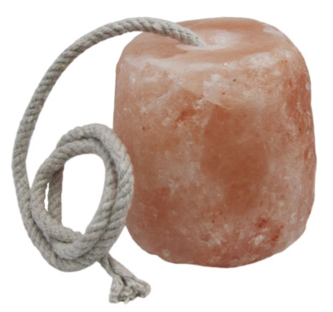 100% All Natural Himalayan Rock Salt with 36" rope.