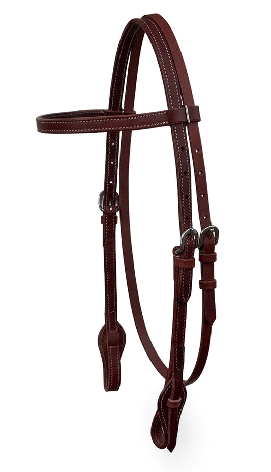 Showman Argentina Cow Leather Browband Headstall With Quick Release Ends