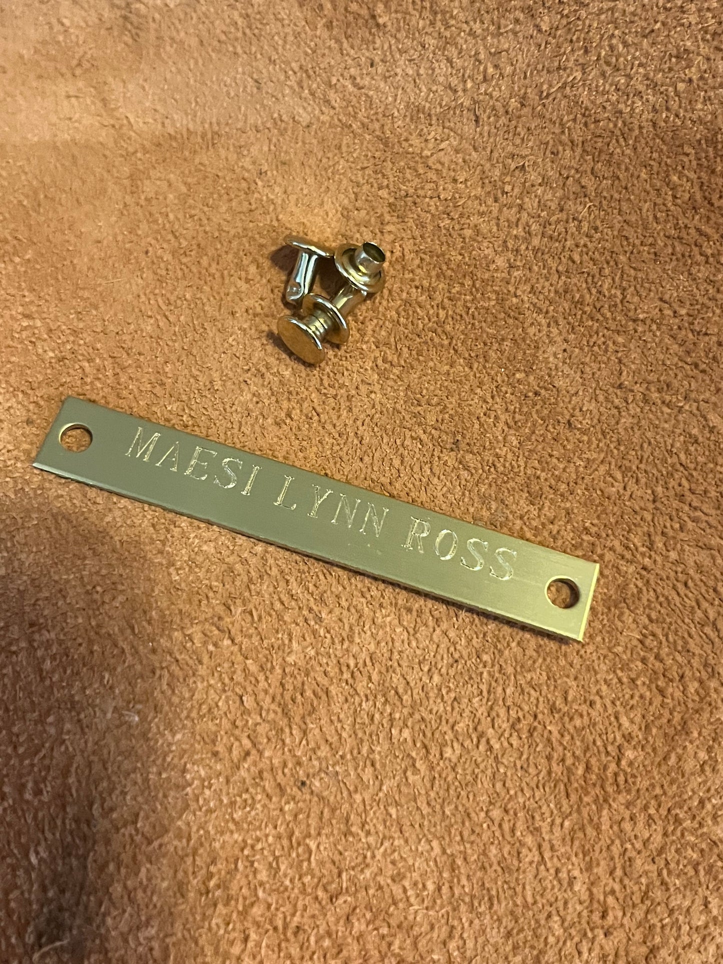 Small Engraved Brass Plate