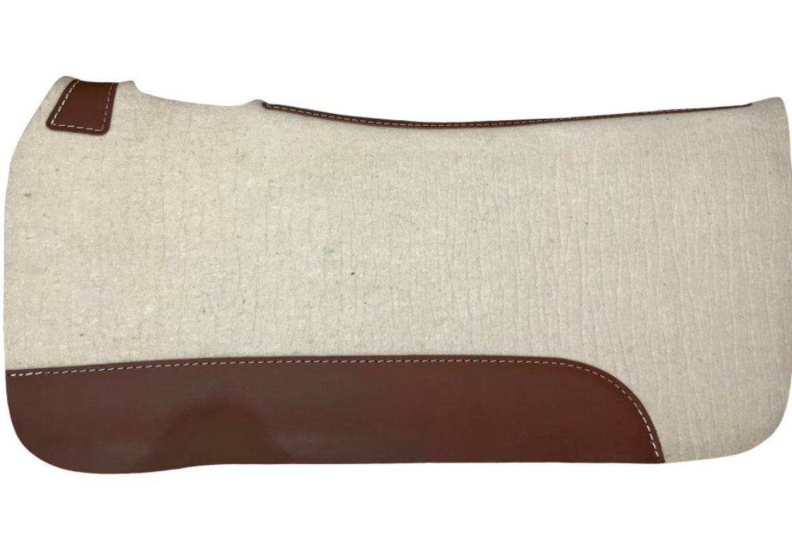 32" x 31" Contoured Mohair Pure Wool Saddle Pad