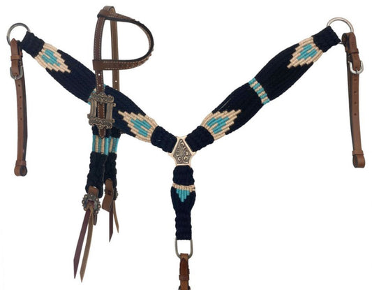 Corded One Ear Headstall & Breast collar set