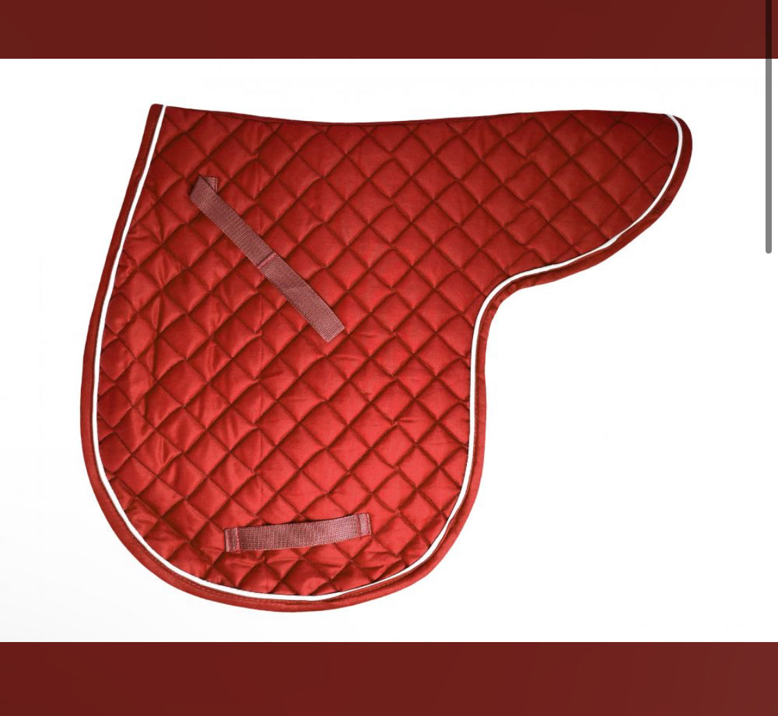 Showman quilted English saddle pad