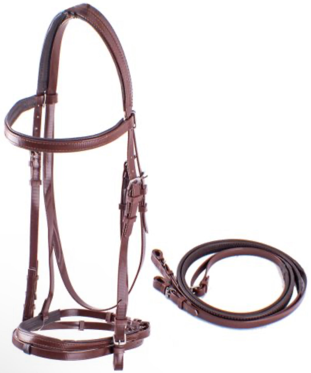 Nylon Coated Synthetic English Headstall and Reins