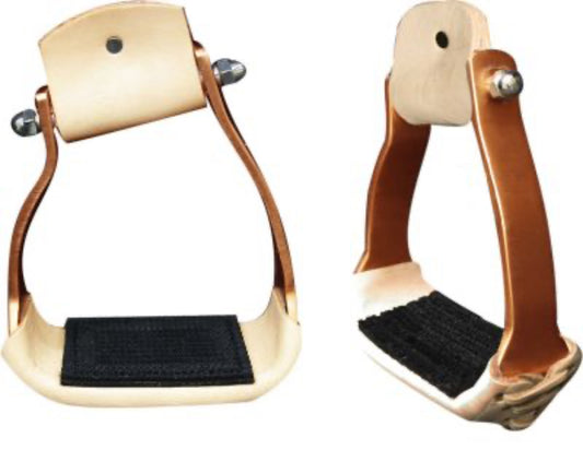 Angled Copper Colored Aluminum Stirrups