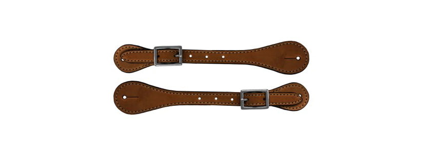 Adult size spur straps with nickel plated buckle. Adjust 8" to 10". Sold in pairs