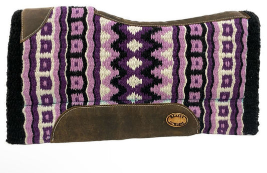 Klassy Cowgirl 28x30 Barrel Style purple colored memory felt bottom saddle pad