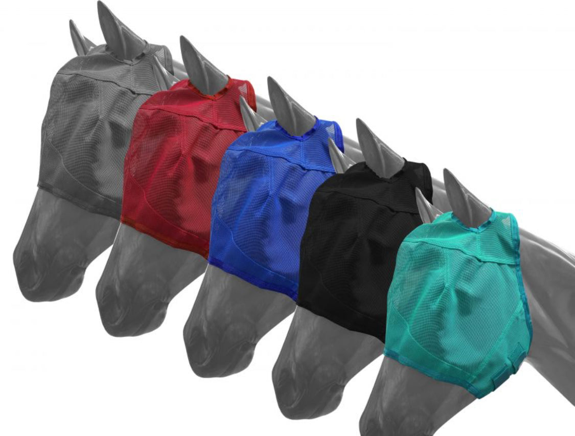 Mesh Rip Resistant Fly Mask No Ears with Velcro Closure