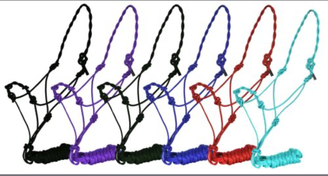 Twisted Cowboy Knot Halter with Removeable Lead