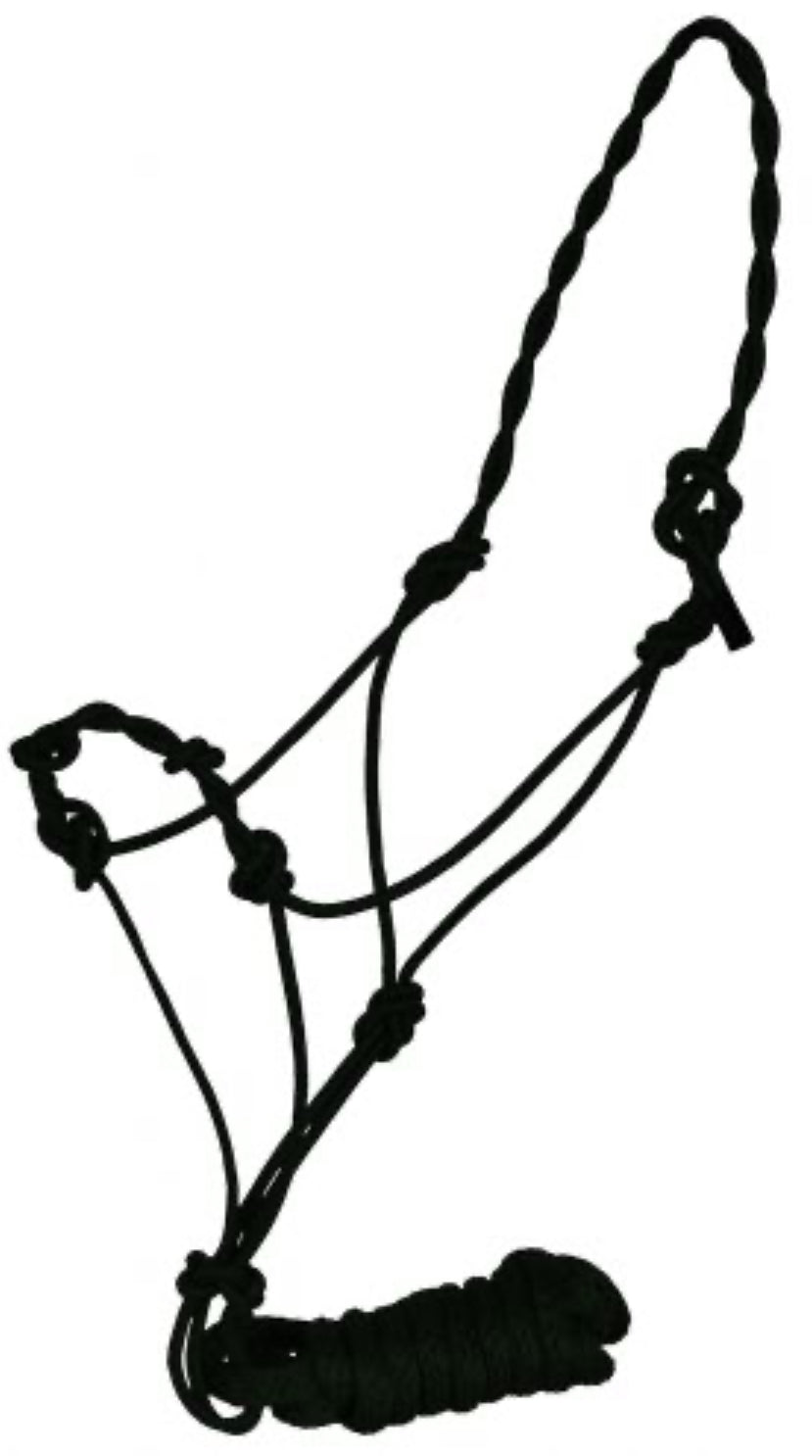 Twisted Cowboy Knot Halter with Removeable Lead