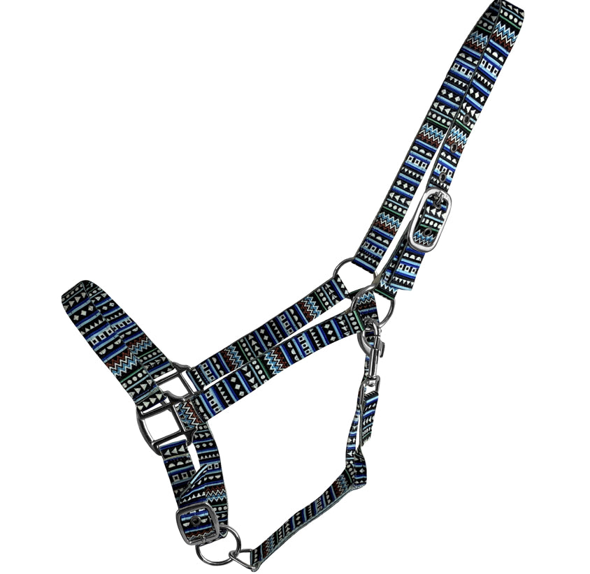 Aztec print Premium nylon adjustable horse halter